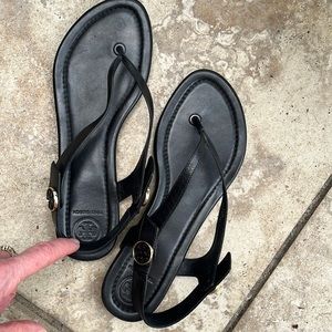 Tory Burch Black Leather sandals. Size 8.5 - Excellent condition